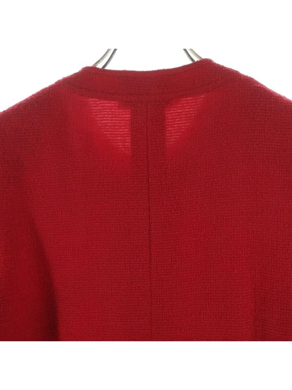 Chanel Long Coat Ribbon Gold Button Wool